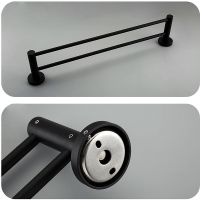 Полотенцедержатель Frap F302 двойной Черный матовый арт-F30209 — фото 4, Полотенцедержатели