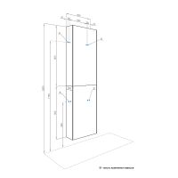 Подвесной шкаф Aquaton Либерти 40 Дуб эльвезия арт-1A280003LYC70 — фото 10, Шкафы для ванной