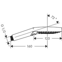 Ручной душ Hansgrohe Raindance Select S Черный матовый арт-26530670 — фото 10, Лейки для душа