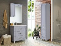 Тумба с раковиной Misty Терра 70 Серая матовая арт-УТ000011808 — фото 5, Тумбы с раковиной