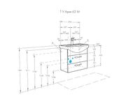 Тумба под раковину Aquaton Ария 65 М подвесная Белая арт-1A123301AA010 — фото 4, Тумбы под раковину