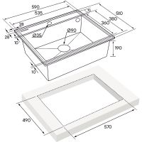 Товар: Кухонная мойка Paulmark Stepia 60 Антрацит арт-PM115951-AN - фото 2 Кухонная мойка Paulmark Stepia 60 Антрацит арт-PM115951-AN — фото 2, Кухонные мойки
