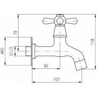 Товар: Кран для одного типа воды Rav Slezak Morava retro Черный матовый арт-MK193CMAT - фото 2 Кран для одного типа воды Rav Slezak Morava retro Черный матовый арт-MK193CMAT — фото 2, Краны