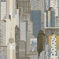 Обои Bruno Zoff Silver Фольга на флизелине (1,06*10,05) Синий, Геометрия арт-60115-4 — фото 1, Обои для стен