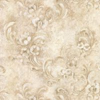 Обои Decori-Decori Gioiello Винил на флизелине (1,06*10,05) Бежевый, Цветы арт-82538 — фото 1, Обои для стен
