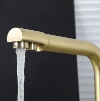 Смеситель для кухни Frap H52 Сатин золотой арт-F4352-3 — фото 8, Смесители для кухни