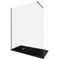 Душевая перегородка Allen Brau Infinity 1 160 профиль Черный браш стекло прозрачное арт-3.21033.BBA — фото 1, Душевые перегородки