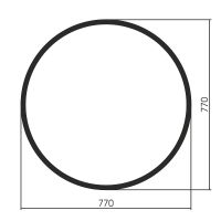 Зеркало Abber Mond 77 Черное арт-AG6201B — фото 3, Зеркала в ванную комнату