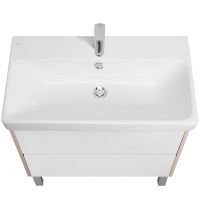 Тумба под раковину Aquaton Сканди 80 подвесная Белый глянец Дуб верона арт-1A283001SDB20 — фото 5, Тумбы под раковину