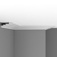 Карниз Decomaster 2400x65x158 мм арт-DP 375 — фото 1, Карнизы