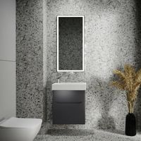 Тумба под раковину Jorno Folk 55 подвесная Антрацит арт-Folk.01.55/P/A/JR — фото 6, Тумбы под раковину