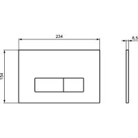 Товар: Клавиша смыва Ideal Standard Oleas M2 SmartFlush Хром арт-R0122AA - фото 3 Клавиша смыва Ideal Standard Oleas M2 SmartFlush Хром арт-R0122AA — фото 3, Кнопки смыва