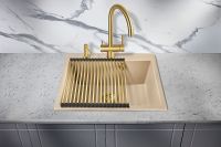 Ролл-мат Milacio Ultra нержавеющая сталь / золото брашированное / 450x360 мм арт-MCU.4533.GD — фото 4, Сушилки для кухонных моек