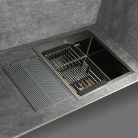 Кухонная мойка Fabia 50х50 Графит арт-50503G — фото 5, Кухонные мойки