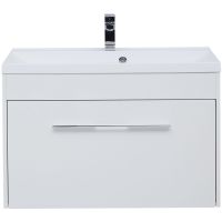 Тумба под раковину Aquanet Августа 90 подвесная Белый глянец арт-274019 — фото 4, Тумбы под раковину