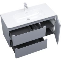 Тумба с раковиной Iddis Edifice 100 подвесная Светло-серая арт-EDI10L0i95K — фото 3, Тумбы с раковиной