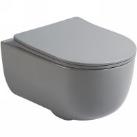 Унитаз Vincea Evo подвесной Серый матовый с сиденьем Микролифт арт-VT1-34SMG — фото 1, Подвесные унитазы
