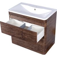 Тумба под раковину Style Line Атлантика Люкс Plus 80 подвесная Старое дерево арт-ЛС-00000664 — фото 2, Тумбы под раковину