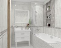 Керамический бордюр Kerama Marazzi Гран Пале Багет белый 5,5х25 см арт-BLE006 — фото 3, Керамическая плитка