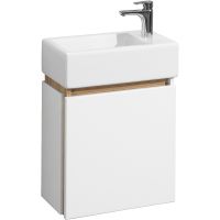 Тумба под раковину Aquaton Эклипс М 45 L подвесная Белый Эбони светлый арт-1A172801EK49L — фото 1, Тумбы под раковину