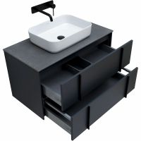 Тумба под раковину Allen Brau Reality 90 подвесная Антрацит матовый арт-1.32006.AM — фото 13, Тумбы под раковину