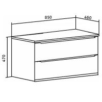Тумба под раковину Runo Мальта 85 Дуб Черная арт-00-00001099 — фото 5, Тумбы под раковину