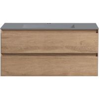 Тумба под раковину Vincea Luka 100 подвесная N.Oak арт-VMC-2L100NO — фото 3, Тумбы под раковину