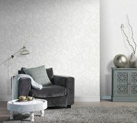 Обои RASCH Varvara Винил на флизелине (1,06*10,05) Белый/Серебряный, Дамаск арт-930214 — фото 3, Обои для стен