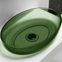 Раковина-чаша Abber Kristall 60 Зеленая арт-AT2801Emerald — фото 2, Раковины накладные