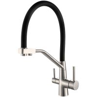 Смеситель для кухни Viko Серебро Черный арт-V-5852 — фото 1, Смесители для кухни