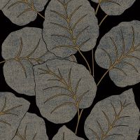 Обои Grandeco Ciara Винил на флизелине (0,53*10,05) Синий/Серебряный, Листья арт-A 63503 — фото 1, Обои для стен