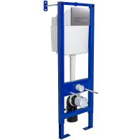 Инсталляция Berges Atom Line 410 для унитаза с клавишей смыва Хром матовый арт-040344 — фото 2, Инсталляции для унитазов