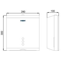 Диспенсер для бумажных полотенец Nofer Матовая нержавеющая сталь арт-04006.S — фото 5, Диспенсеры бумажных полотенец