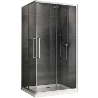 Душевой уголок Abber Schwarzer Diamant 120x80 профиль Хром стекло прозрачное арт-AG02128H — фото 1, Прямоугольные душевые уголки