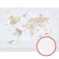 Фреска детская Ortograf Little Friends 34385 Фактура бархат FX Флизелин (4*3) Серый/Разноцветный, Карты/Животные арт-34385 (бархат FX) — фото 1, Фрески