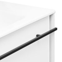 Тумба под раковину Roca Aneto 80 подвесная Белый глянец Черная матовая арт-857430806 — фото 4, Тумбы под раковину