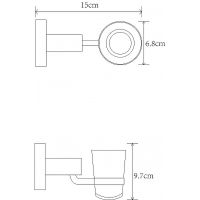 Стакан для зубных щеток CeramaLux Antica Золото арт-61202-1 — фото 2, Стаканы для зубных щеток