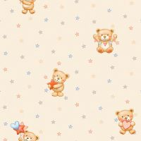 Обои детские Alessandro Allori Dolce Vita Винил на флизелине (1.06*10,05) Бежевый/Разноцветный, Мультимедия арт-2409-3 — фото 1, Обои для стен