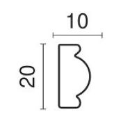 Молдинг Decor-Dizayn 2400x20x10 мм арт-102-115G — фото 2, Молдинги