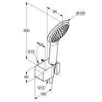 Душевой гарнитур Kludi Freshline Хром арт-6787005-00 — фото 6, Душевые гарнитуры на держателе