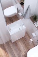 Тумба с раковиной 1MarKa Stretto 50П подвесная Белый глянец арт-У94716 — фото 5, Тумбы с раковиной