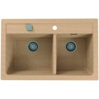 Кухонная мойка Alveus Granital Atrox 50 Beige G55 790x500 Бежевая арт-1132000 — фото 1, Кухонные мойки