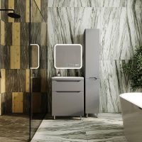 Тумба под раковину Style Line Марелла 60 Люкс Plus Серый матовый антискрейтч арт-СС-00002397 — фото 6, Тумбы под раковину