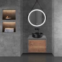 Тумба под раковину Vincea Mesa 60 подвесная T.Oak Beton арт-VMC-2MS600TB — фото 5, Тумбы под раковину