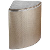 Корзина для белья Geralis Ромб Бежевая темная, кант Хром, угловая арт-RBH-U — фото 1, Корзины для белья