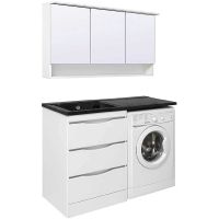 Тумба под раковину Runo Орион 120 Белая арт-УТ000003442 — фото 14, Тумбы под раковину