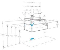 Тумба под раковину Aquaton Сакура 80 подвесная Ольха наварра Белый глянец арт-1A236401SKW80 — фото 7, Тумбы под раковину