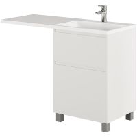 Тумба с раковиной Creto Cafor 120 R Белый глянец арт-19-W120R — фото 1, Тумбы с раковиной