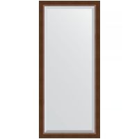Зеркало Evoform Exclusive 162х72 с фацетом в багетной раме - Орех 65 мм арт-BY 1207 — фото 1, Зеркала в ванную комнату