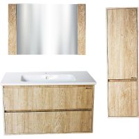 Тумба под раковину Bellezza Лоренцо 100 подвесная Дуб светлый арт-4639117270479 — фото 3, Тумбы под раковину